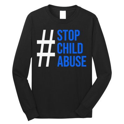 Child Abuse Prevention Awareness Blue Boho Rainbow Pinwheel Long Sleeve Shirt