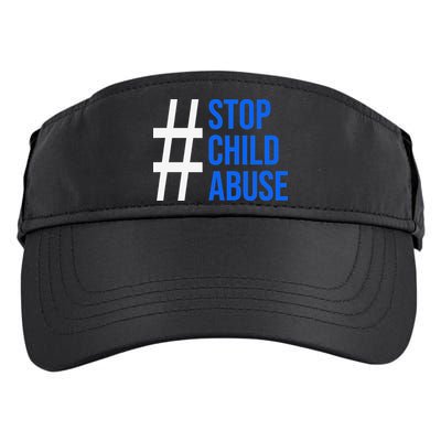 Child Abuse Prevention Awareness Blue Boho Rainbow Pinwheel Adult Drive Performance Visor