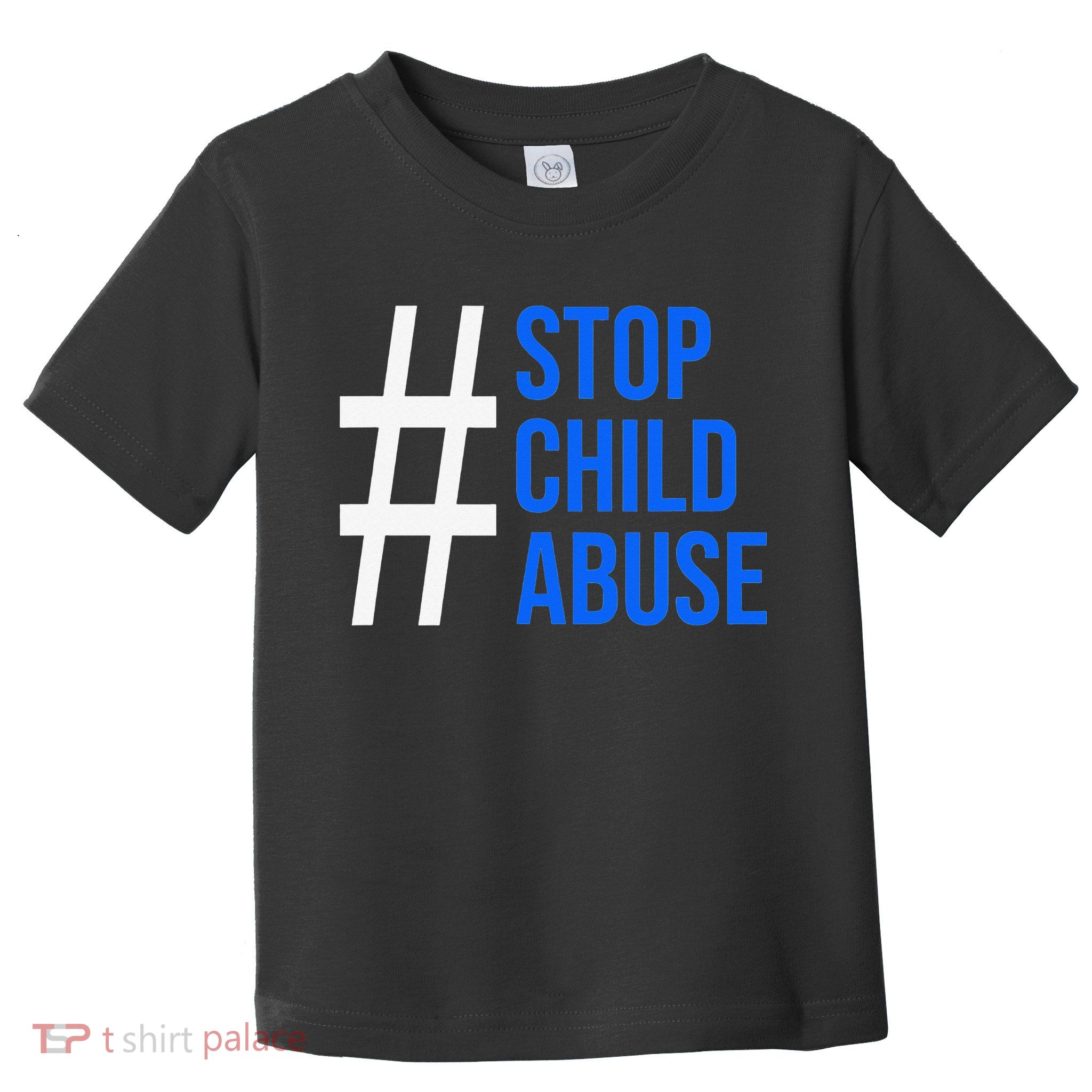 Child Abuse Prevention Awareness Blue Boho Rainbow Pinwheel Toddler T-Shirt