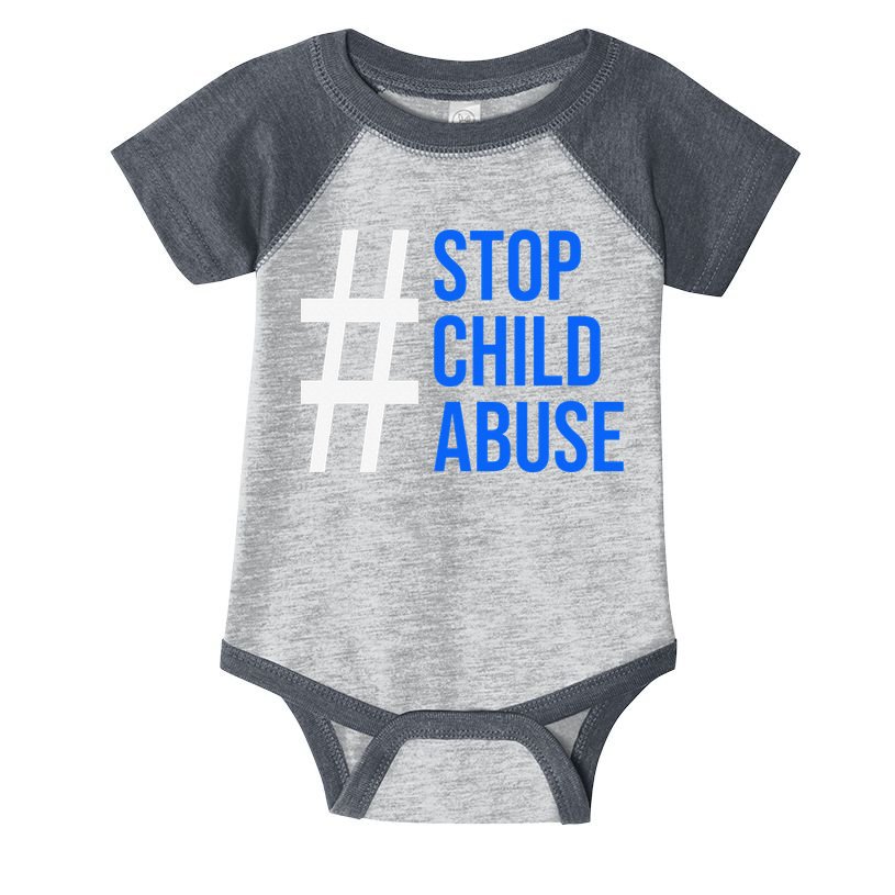 Child Abuse Prevention Awareness Blue Boho Rainbow Pinwheel Infant Baby Jersey Bodysuit
