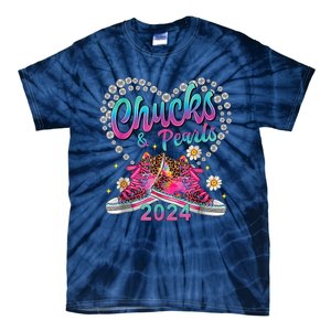 Chucks And Pearls Kamala Harris 2024 For President 47 Tie-Dye T-Shirt