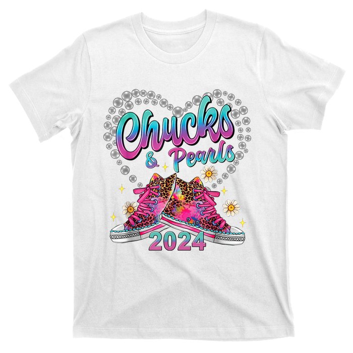 Chucks And Pearls Kamala Harris 2024 For President 47 T-Shirt