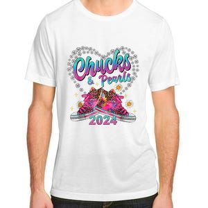 Chucks And Pearls Kamala Harris 2024 For President 47 Adult ChromaSoft Performance T-Shirt