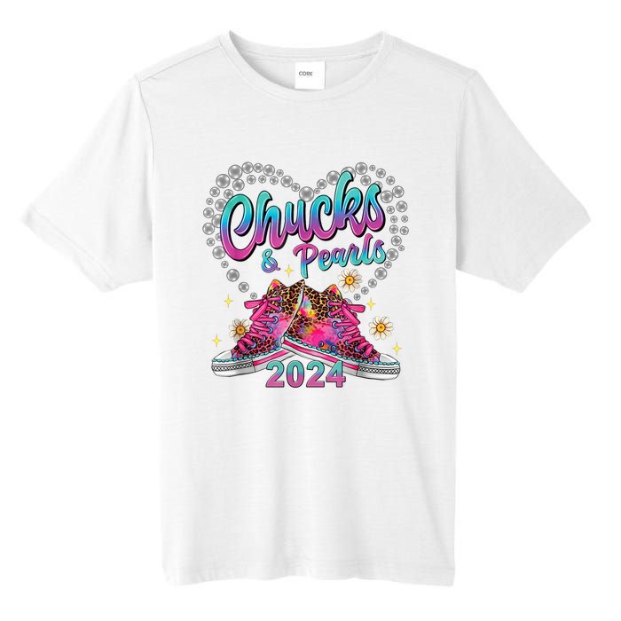 Chucks And Pearls Kamala Harris 2024 For President 47 Tall Fusion ChromaSoft Performance T-Shirt