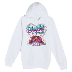 Chucks And Pearls Kamala Harris 2024 For President 47 Premium Pullover Hoodie