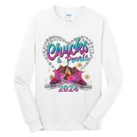 Chucks And Pearls Kamala Harris 2024 For President 47 Tall Long Sleeve T-Shirt