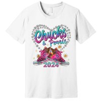 Chucks And Pearls Kamala Harris 2024 For President 47 Premium T-Shirt