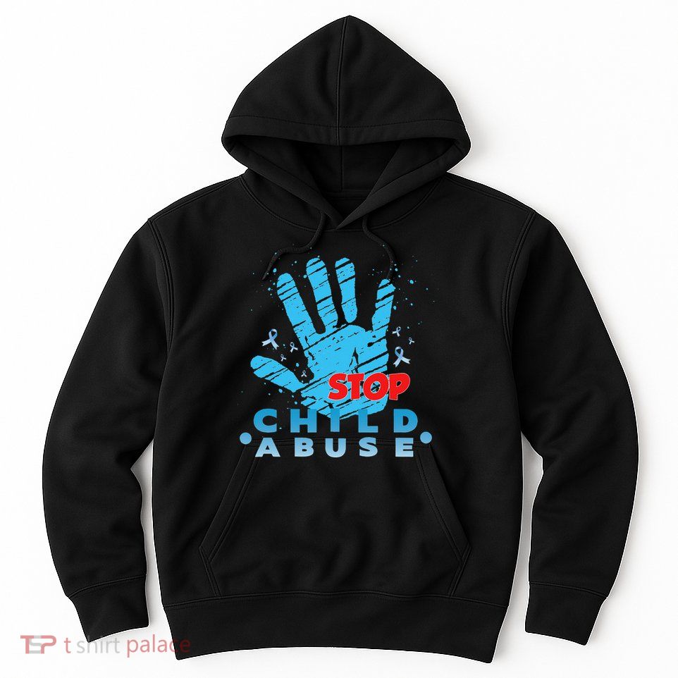 Child Abuse Prevention Awareness Month April Blue Ribbon Hoodie