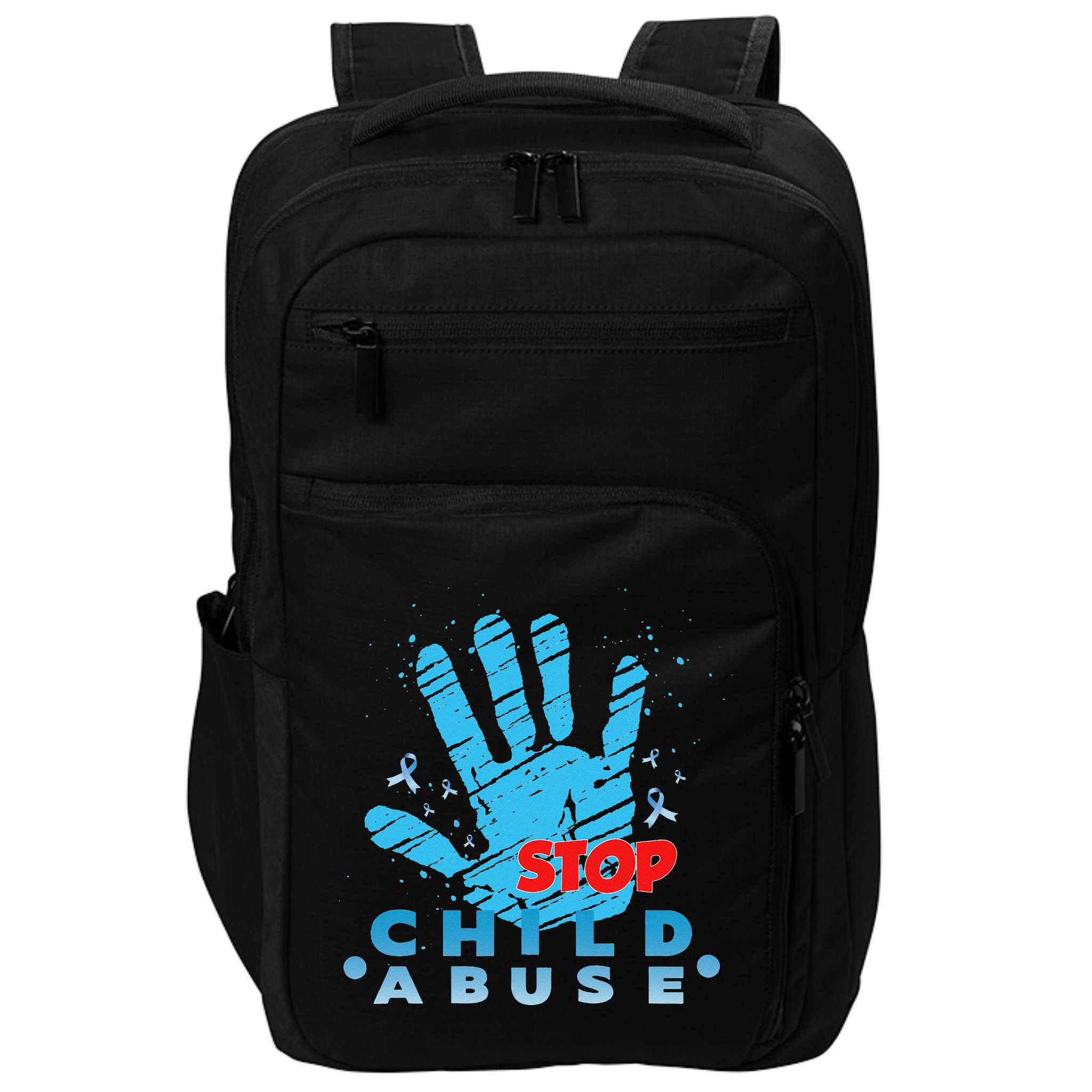 Child Abuse Prevention Awareness Month April Blue Ribbon Impact Tech Backpack