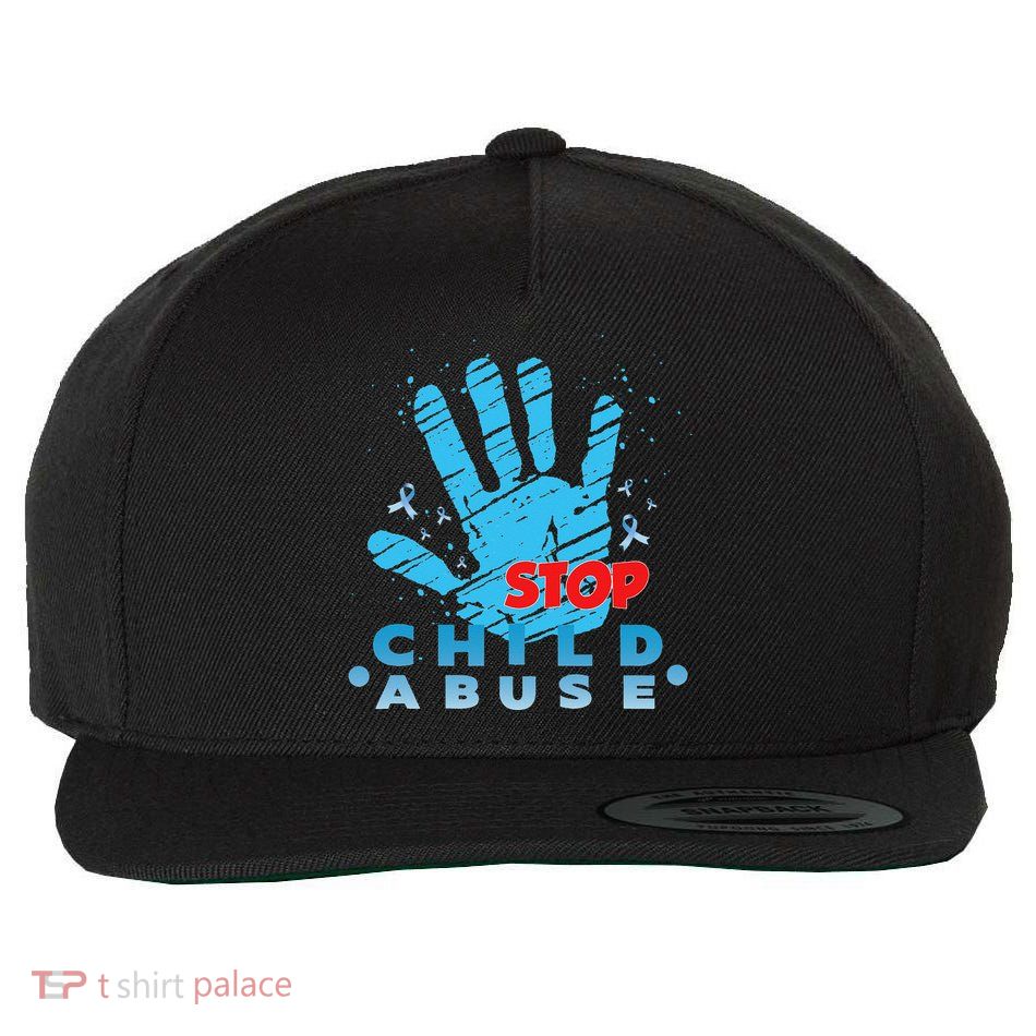 Child Abuse Prevention Awareness Month April Blue Ribbon Wool Snapback Cap