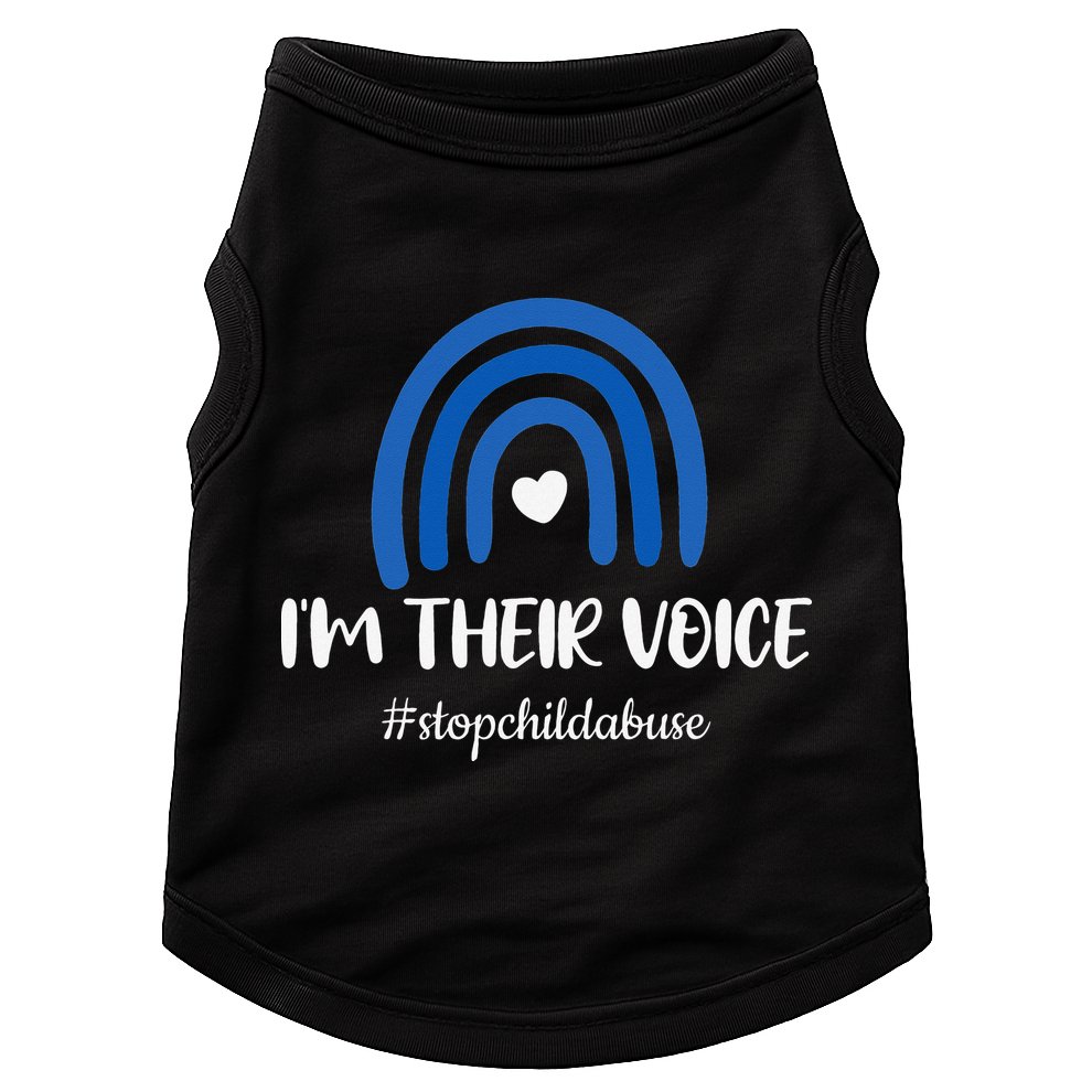 Child Abuse Prevention Awareness Month Blue Pinwheel Doggie Tank