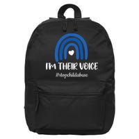 Child Abuse Prevention Awareness Month Blue Pinwheel 16 in Basic Backpack