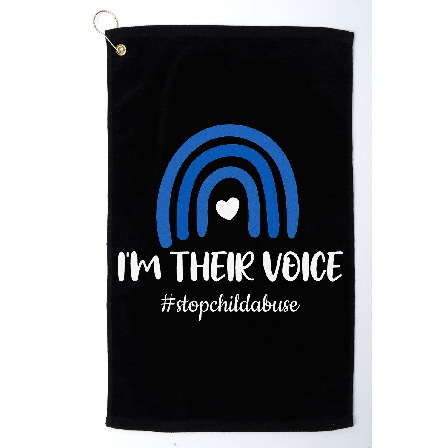 Child Abuse Prevention Awareness Month Blue Pinwheel Golf Towel
