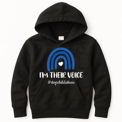 Child Abuse Prevention Awareness Month Blue Pinwheel Kids Hoodie