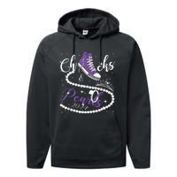 Chucks And Pearls 2024 Kamala Harris 2024 Vote President 47 Performance Fleece Hoodie