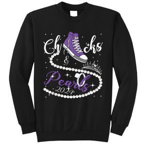 Chucks And Pearls 2024 Kamala Harris 2024 Vote President 47 Sweatshirt