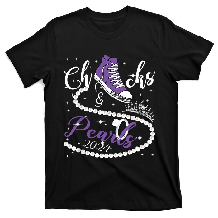 Chucks And Pearls 2024 Kamala Harris 2024 Vote President 47 T-Shirt