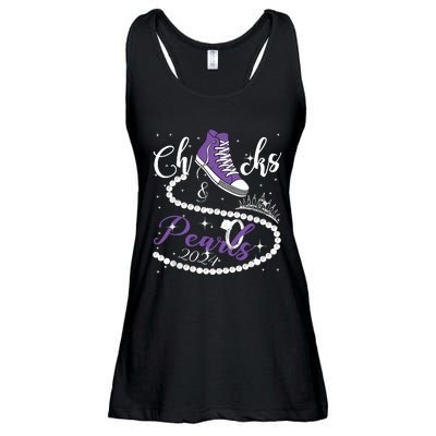 Chucks And Pearls 2024 Kamala Harris 2024 Vote President 47 Ladies Essential Flowy Tank