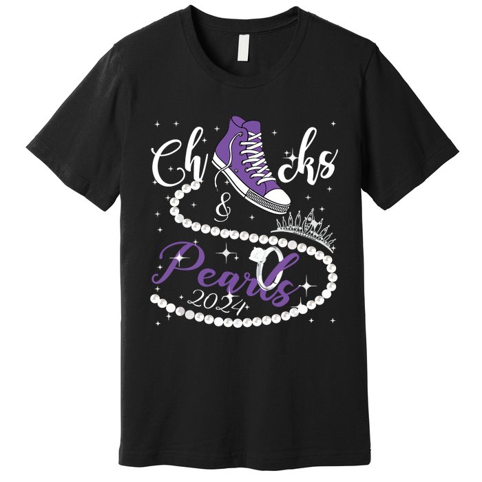 Chucks And Pearls 2024 Kamala Harris 2024 Vote President 47 Premium T-Shirt