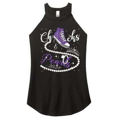 Chucks And Pearls 2024 Kamala Harris 2024 Vote President 47 Women's Perfect Tri Rocker Tank