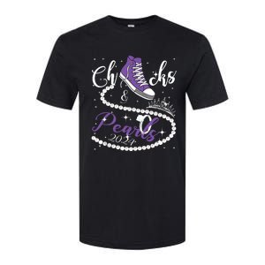 Chucks And Pearls 2024 Kamala Harris 2024 Vote President 47 Softstyle CVC T-Shirt