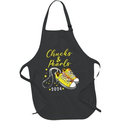Chucks And Pearls 2024 Kamala Harris For President 47th Full-Length Apron With Pockets