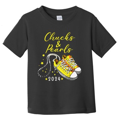 Chucks And Pearls 2024 Kamala Harris For President 47th Toddler T-Shirt