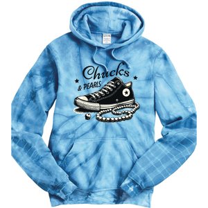 Chucks And Pearls Im With Her Kamala 2024 Tie Dye Hoodie