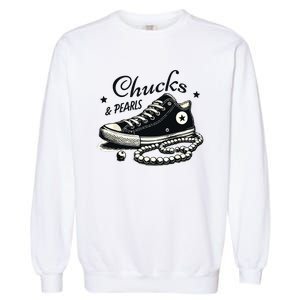 Chucks And Pearls Im With Her Kamala 2024 Garment-Dyed Sweatshirt