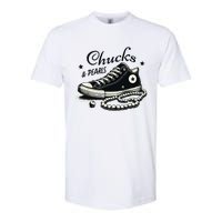 Chucks And Pearls Im With Her Kamala 2024 Softstyle CVC T-Shirt