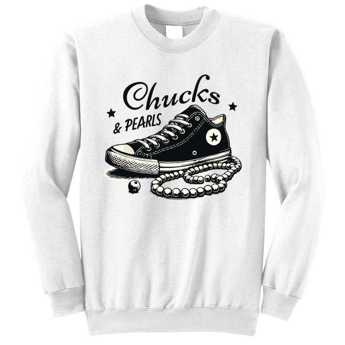 Chucks And Pearls Im With Her Kamala 2024 Sweatshirt