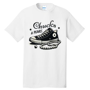 Chucks And Pearls Im With Her Kamala 2024 Tall T-Shirt