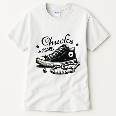 Chucks And Pearls Im With Her Kamala 2024 Tall T-Shirt