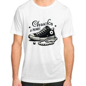 Chucks And Pearls Im With Her Kamala 2024 Adult ChromaSoft Performance T-Shirt