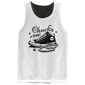 Chucks And Pearls Im With Her Kamala 2024 Mesh Reversible Basketball Jersey Tank