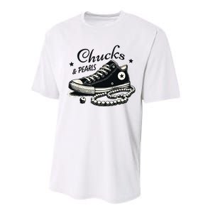 Chucks And Pearls Im With Her Kamala 2024 Performance Sprint T-Shirt