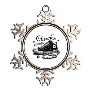 Chucks And Pearls Im With Her Kamala 2024 Metallic Star Ornament