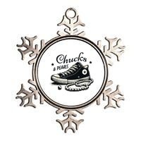 Chucks And Pearls Im With Her Kamala 2024 Metallic Star Ornament