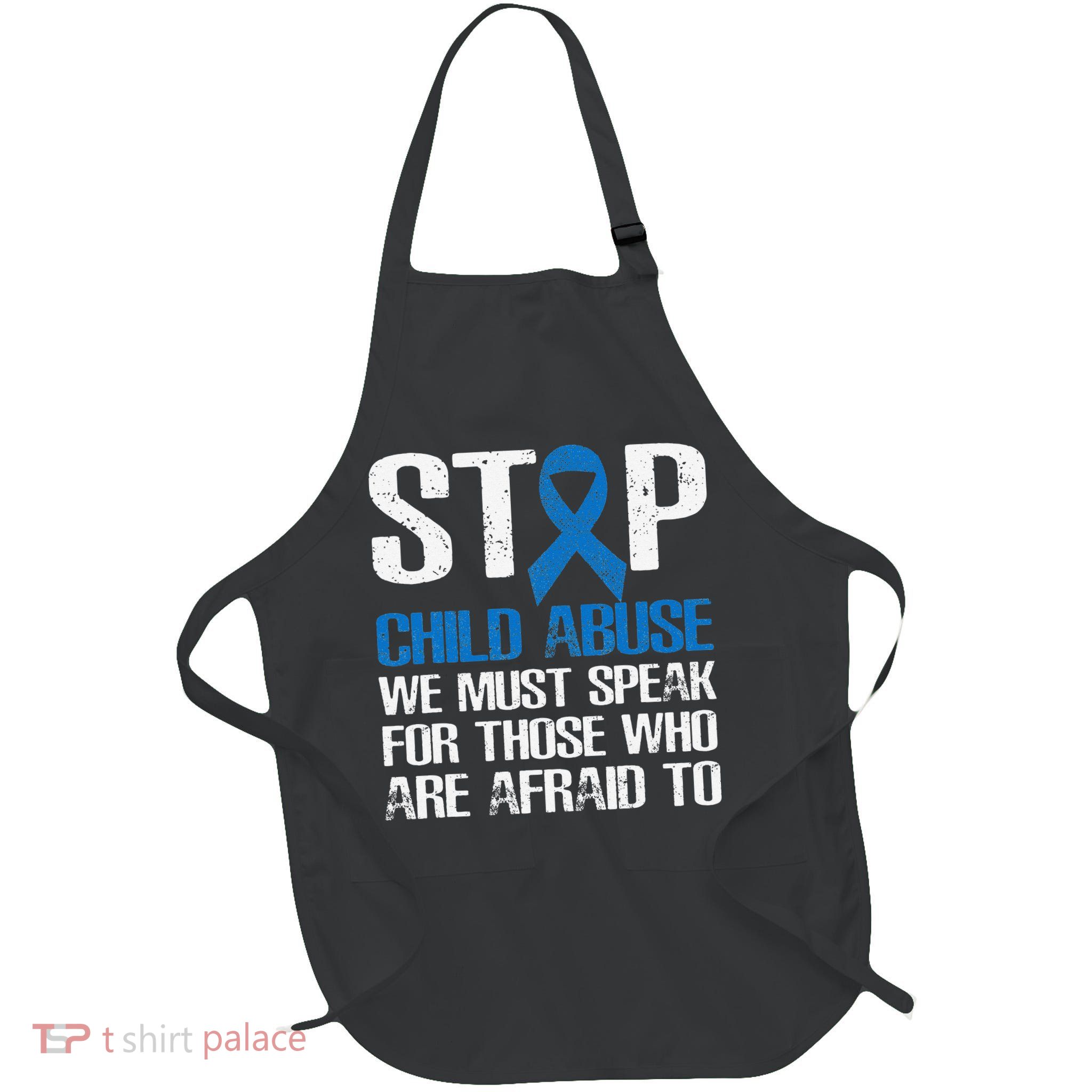Child Abuse Prevention Awareness Month Blue Ribbon Butterfly Apron