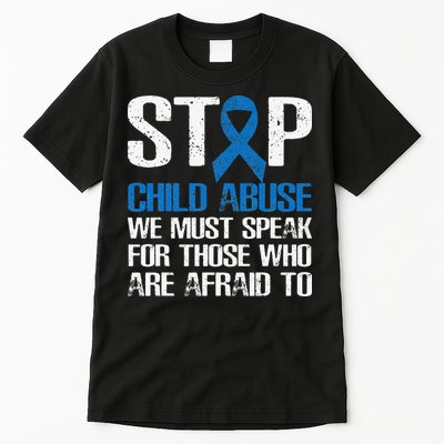 Child Abuse Prevention Awareness Month Blue Ribbon Butterfly Tall T-Shirt
