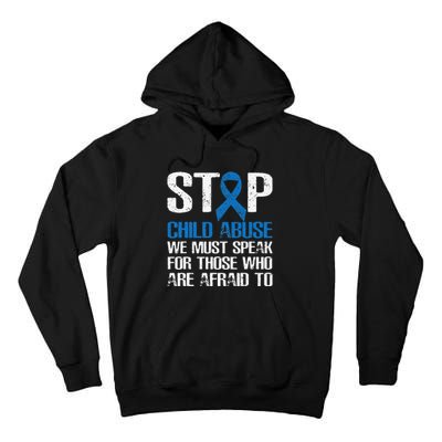 Child Abuse Prevention Awareness Month Blue Ribbon Butterfly Tall Hoodie