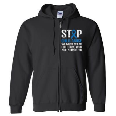 Child Abuse Prevention Awareness Month Blue Ribbon Butterfly Full Zip Hoodie