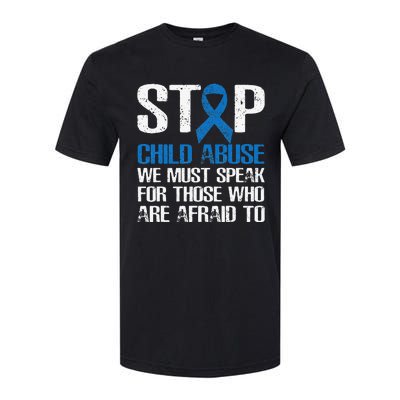 Child Abuse Prevention Awareness Month Blue Ribbon Butterfly Softstyle® CVC T-Shirt