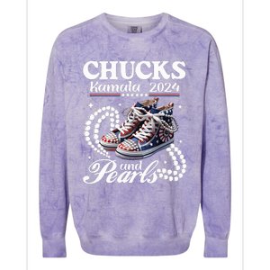 Chucks And Pearls IM With Her Rocking Chucks & Pearls Colorblast Crewneck Sweatshirt