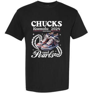 Chucks And Pearls IM With Her Rocking Chucks & Pearls Garment-Dyed Heavyweight T-Shirt