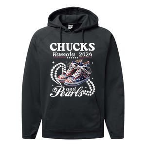 Chucks And Pearls IM With Her Rocking Chucks & Pearls Performance Fleece Hoodie