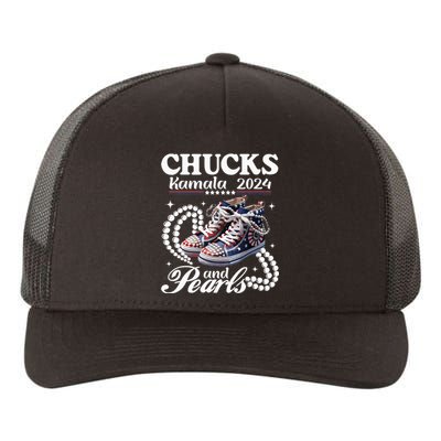 Chucks And Pearls IM With Her Rocking Chucks & Pearls Yupoong Adult 5-Panel Trucker Hat