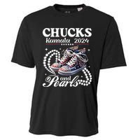 Chucks And Pearls IM With Her Rocking Chucks & Pearls Cooling Performance Crew T-Shirt