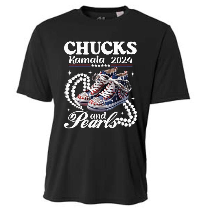 Chucks And Pearls IM With Her Rocking Chucks & Pearls Cooling Performance Crew T-Shirt