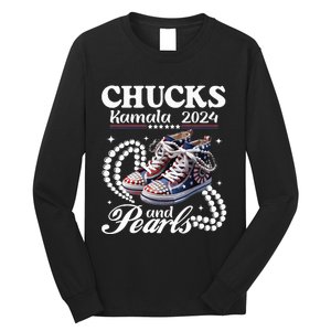 Chucks And Pearls IM With Her Rocking Chucks & Pearls Long Sleeve Shirt